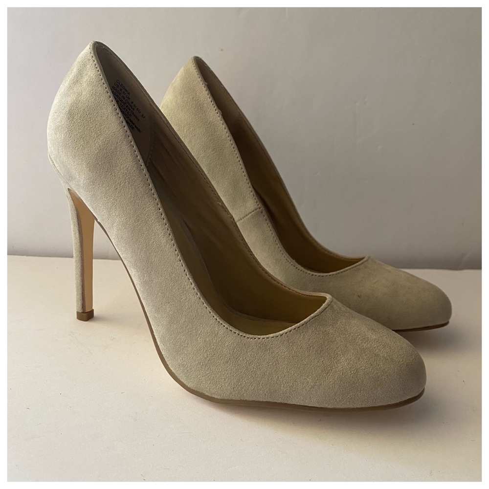 Just Fab Cleonia Faux Suede Stiletto Heels - Picture 4 of 13